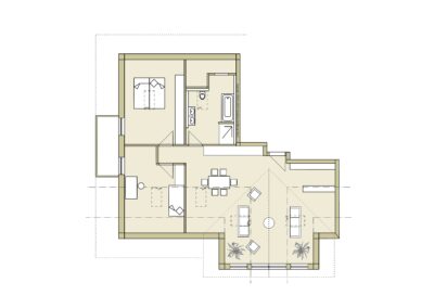 Grundriss der Wohnung 11 Dachgeschoss